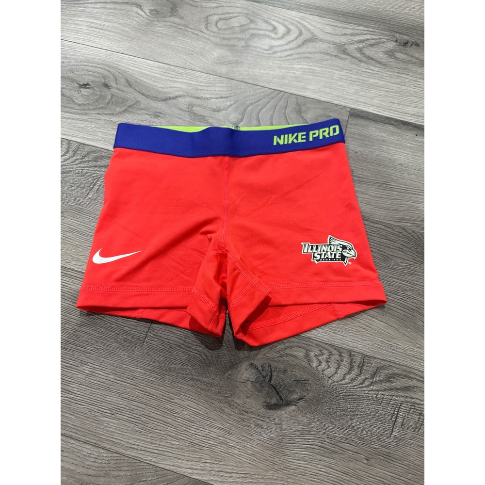 Nike Pro Illinois State Redbirds‎ Dri-FIT Compression Shorts Orange Womens XS